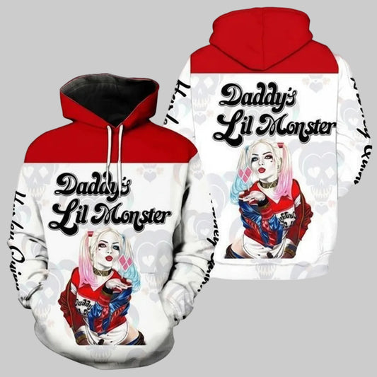 Harley Quinn Daddys Lil Monster Movies 2k546 Lover Gift ,harley Quinn All Over Print 3d Hoodie Moonbestprint