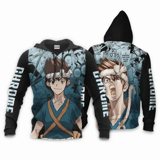 Dr Stone Chrome Anime Manga Dr Stone For Men And Women 3d Hoodie Zip Hoodie Moonbestprint