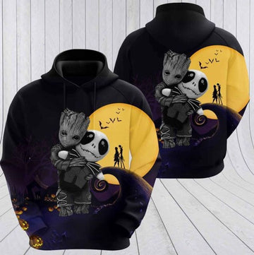 Groot Star Wars Jack Skellington Moon 3d Hoodie Moonbestprint