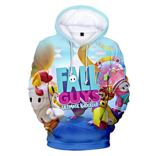 Fall Guys Cool Game Over Print 3d Hoodie Zip Hoodie Moonbestprint