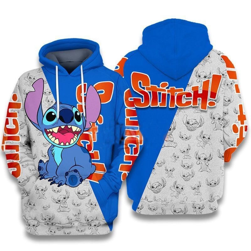 Lilo And Stitch Cute Smiley Face 3d Hoodie Zip Hoodie Moonbestprint