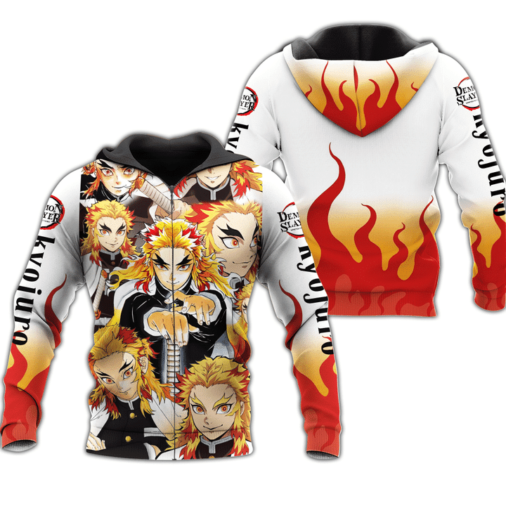 Rengoku Demon Slayers Anime Manga For Men And Women 3d Hoodie Zip Hoodie Moonbestprint