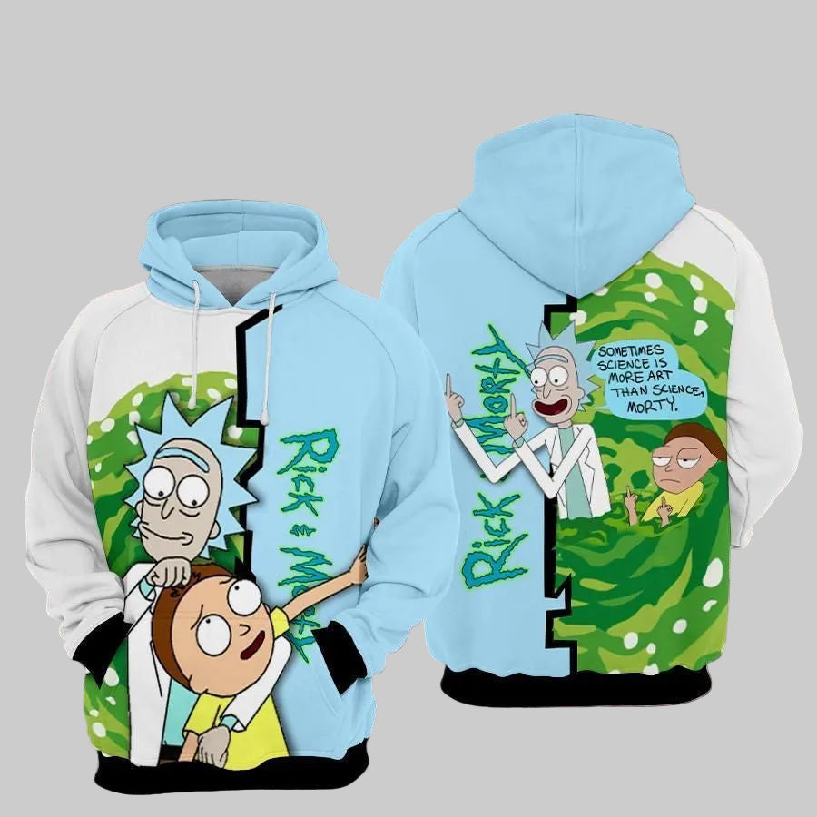 Rick And Morty Sometimes Is More Art Than Science Morty Over Print 3d Hoodie Zip Hoodie 917 Moonbestprint