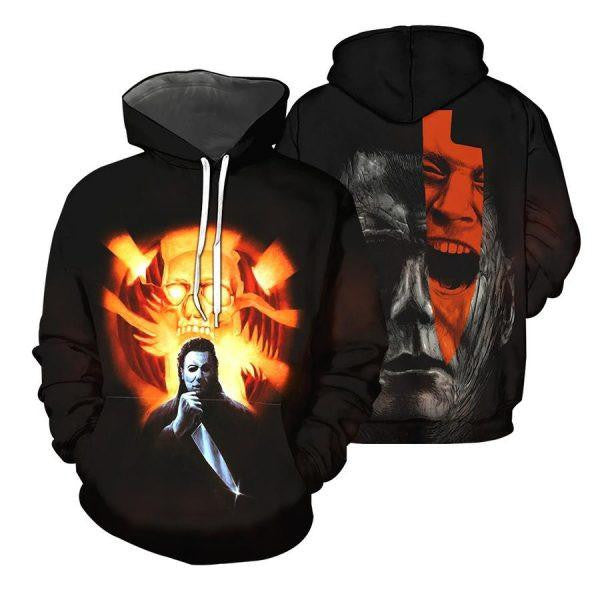 Michael Myers Screaming Horror Movies 2k513 Lover Gift,michael Myers All Over Print 3d Hoodie Moonbestprint
