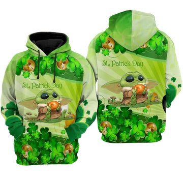 Baby Yoda Patrick's Day - Hoodies 55 Moonbestprint