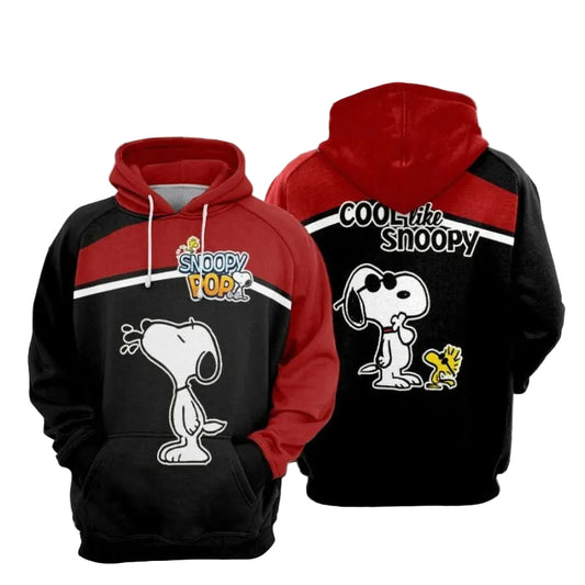 Woodstock And Snoopy Pop Cool Like Snoopy Over Print 3d Hoodie Zip Hoodie Size S-5xl Moonbestprint