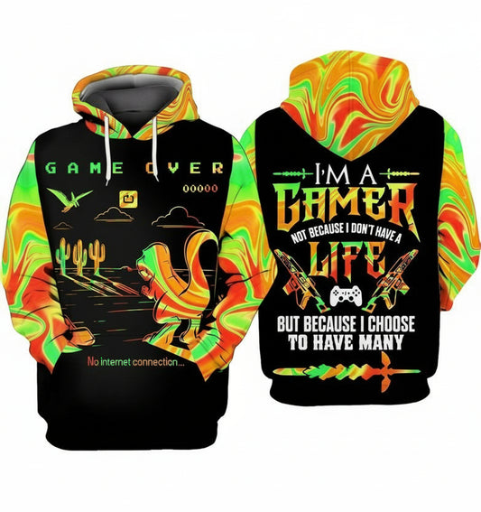 Gamer I Am A Gamer Not Because I Don't Have A Life But Because I Choose To Have Many For Men And Women 3d Hoodie Zip Hoodie Moonbestprint