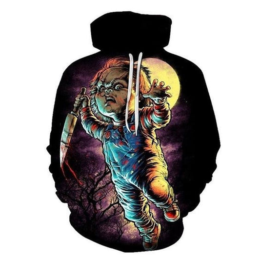 Chucky Halloween Hoodie - Zip Hoodie Moonbestprint