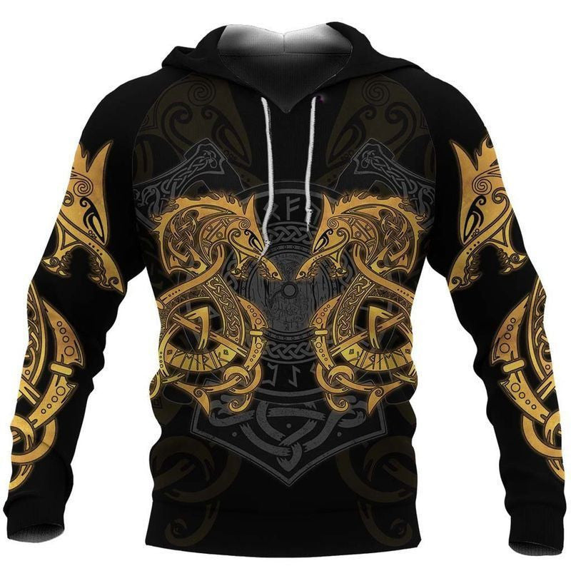 Fenrir Wolf Viking 3d Hoodie 3 Moonbestprint