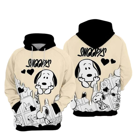Disney Snoopy Cute Lover Viii 3d Hoodie Zip Hoodie Moonbestprint