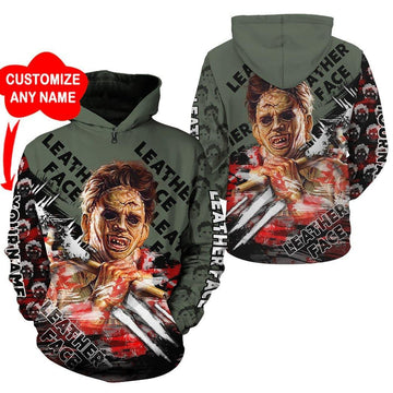 Personalized Leatherface Horror Movie Characters All Over Print Shirt Hoodie Moonbestprint
