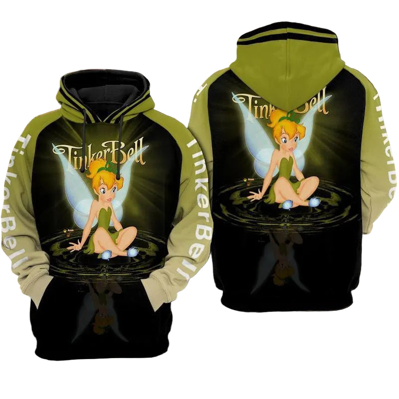 For Tinker Bell Lovers Water Reflection Pattern 3d Hoodie Moonbestprint