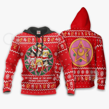 Sailor Moon Ugly Christmas In The Name Of The Moon Merry Christmas Anime Manga For Men And Women 3d Hoodie Zip Hoodie Moonbestprint