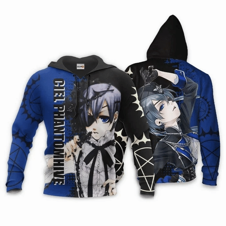 Ciel Phantomhive Anime Manga Black Butler For Men And Women 3d Hoodie Zip Hoodie Moonbestprint
