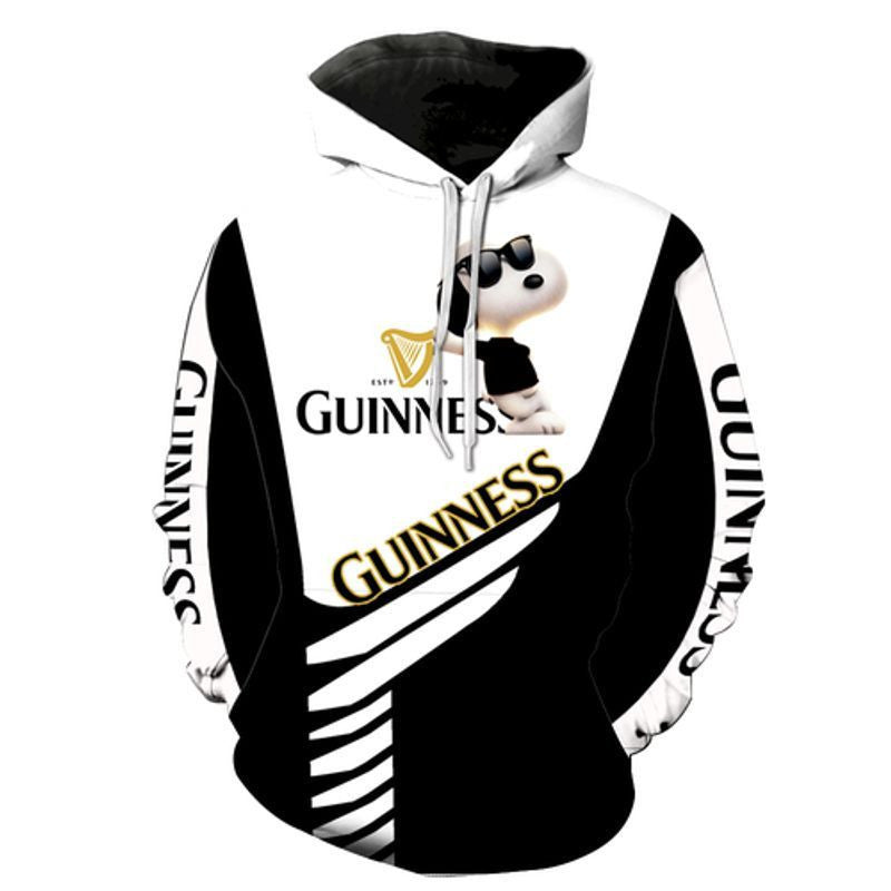 Guinness Snoopy Peanuts 3d Hoodie Moonbestprint