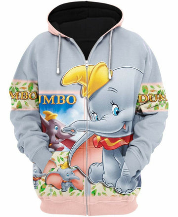 Disney Dumbo 3d Hoodie Zip Hoodie Moonbestprint