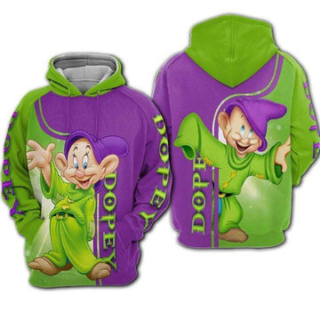 Dopey Snow White And The Seven Dwarfs Disney Cartoon 2k763 Lover Gift,dopey Disney All Over Print 3d Hoodie Moonbestprint