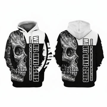 Pride Skull We All Have Scars Some Of Us Wear Them With Pride For Men And Women 3d Hoodie Zip Hoodie Moonbestprint