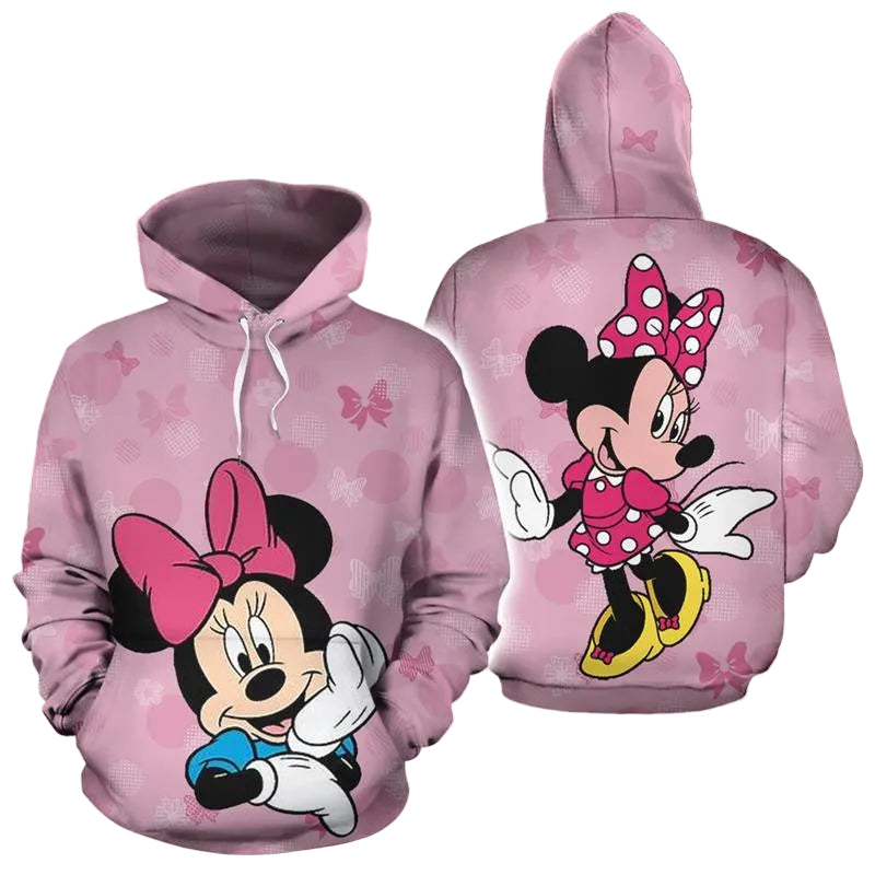 Minnie Mouse Disney Fan Gift, Minnie Mouse Love All Over Print Hoodie Moonbestprint
