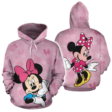 Minnie Mouse Disney Fan Gift, Minnie Mouse Love All Over Print Hoodie Moonbestprint