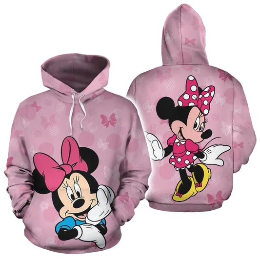 Minnie Mouse Disney Fan Gift, Minnie Mouse Love All Over Print Hoodie Moonbestprint
