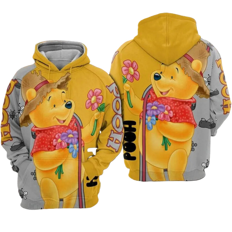 Pooh Bear Winnie The Pooh Over Print 3d Hoodie Zip Hoodie Moonbestprint