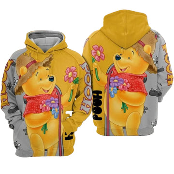 Pooh Bear Winnie The Pooh Over Print 3d Hoodie Zip Hoodie Moonbestprint