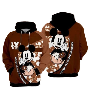 Mickey Mouse Never To Old For Mickey All Over Printed Custom 3d T Shirt Sweatshirt Zip Hoodie Bomber 286 Moonbestprint