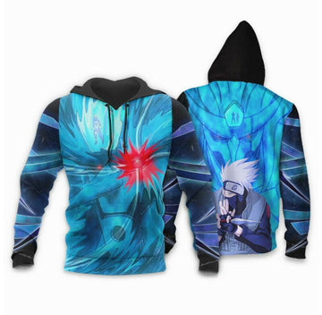 Kakashi Susanoo Blue Black Hoodie Naruto 3d Hoodie Zip Hoodie Moonbestprint