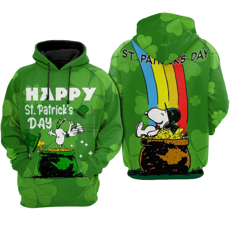 Snoopy Happy Patrick's Day Hoodie Zip Hoodie Moonbestprint