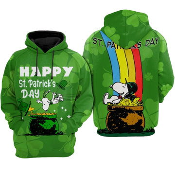Snoopy Happy Patrick's Day Hoodie Zip Hoodie Moonbestprint