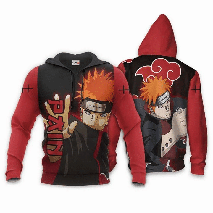 Naruto Pain Akatsuki Anime Manga For Men And Women 3d Hoodie Zip Hoodie Moonbestprint