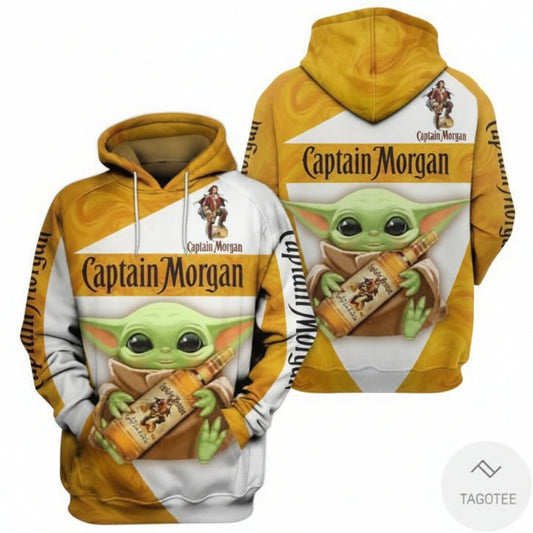 Baby Yoda Morgan Whiskey 3d All Over Print Hoodie, Zip-up Hoodie Moonbestprint