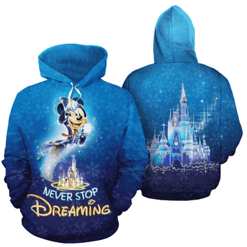 Mickey Never Stop Dreaming Unisex 3d Hoodie Zip Hoodie Moonbestprint