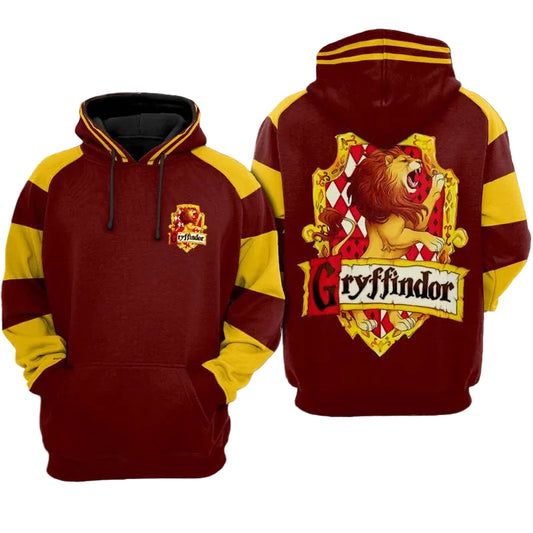 Gryffindor Harry Potter Over Print 3d Hoodie Zip Hoodie Moonbestprint
