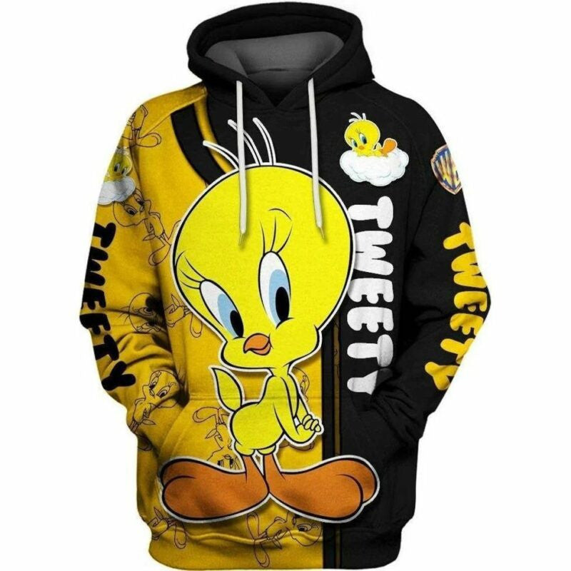Tweety Yellow Canary Over Print 3d Hoodie Zip Hoodie Moonbestprint