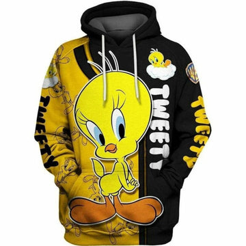Tweety Yellow Canary Over Print 3d Hoodie Zip Hoodie Moonbestprint