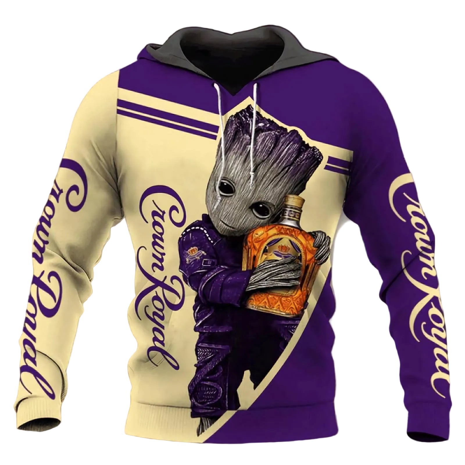 Baby Groot Marvel Comics, Groot Hug Crown Royal All Over Print Hoodie Moonbestprint
