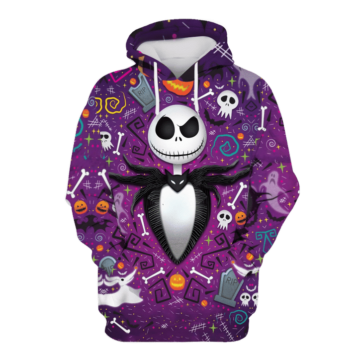 Jack Skellington Halloween 2 3d Hoodie Moonbestprint