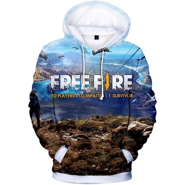 Free Fire Hoodies - Free Fire Game Series Battle Royale Poster 3d Hoodie Moonbestprint