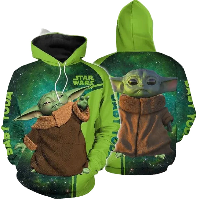 Star Wars Baby Yoda 3d All Over Print Hoodie, Zip-up Hoodie Moonbestprint
