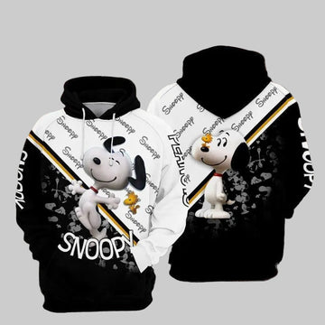 For Snoopy Lovers Love Life And Naughty 3d Hoodie Moonbestprint
