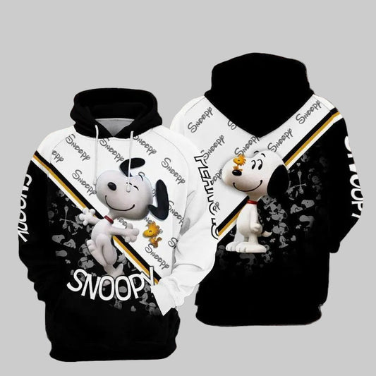 For Snoopy Lovers Love Life And Naughty 3d Hoodie Moonbestprint