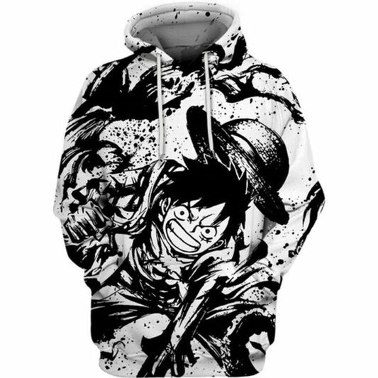 Ink Monkey D Luffy One Piece All Over Printing 3d Hoodie Moonbestprint