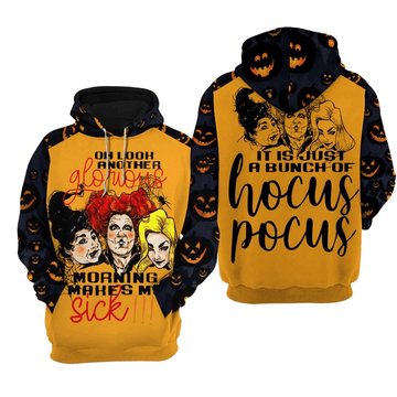 Halloween Hocus Pocus Witches 15 Fan Gift,stylist Unisex Cartoon Graphic Outfits Aop Hoodie, Zip Hoodie Moonbestprint