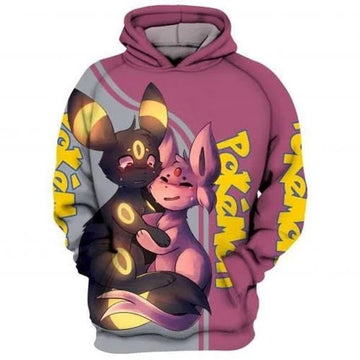 Umbreon And Espeon Pokemon Cute Lover Ii 3d Hoodie Zip Hoodie Moonbestprint