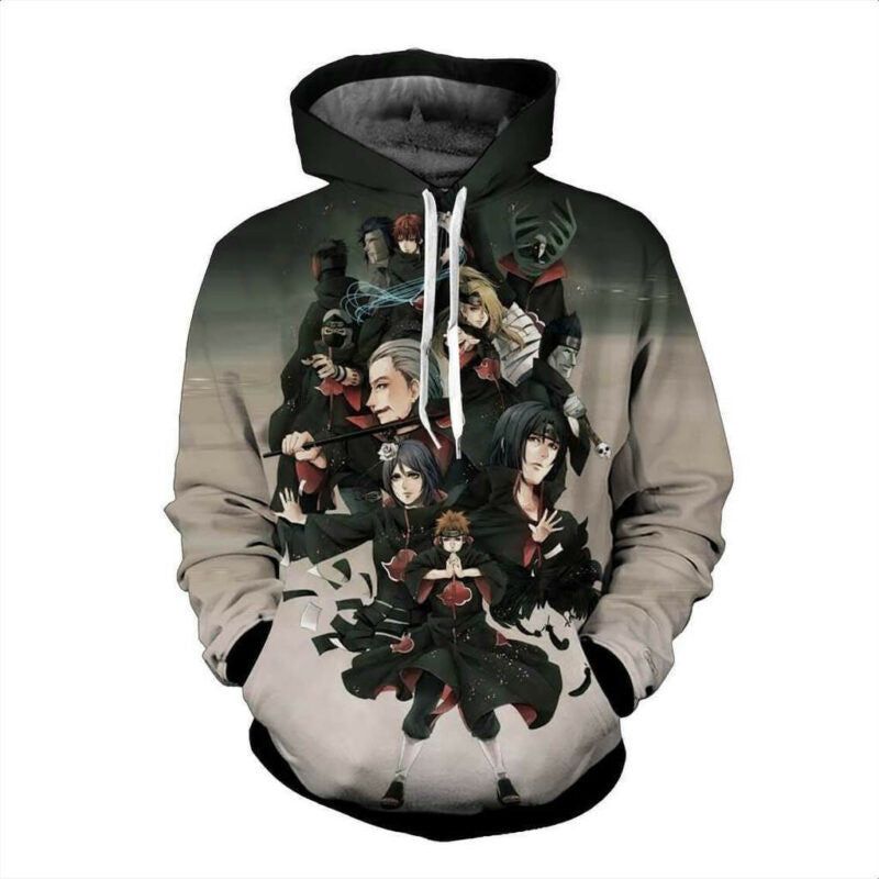 Naruto Hoodie - Team Akatsuki 3d Hoodie - Jacket Moonbestprint