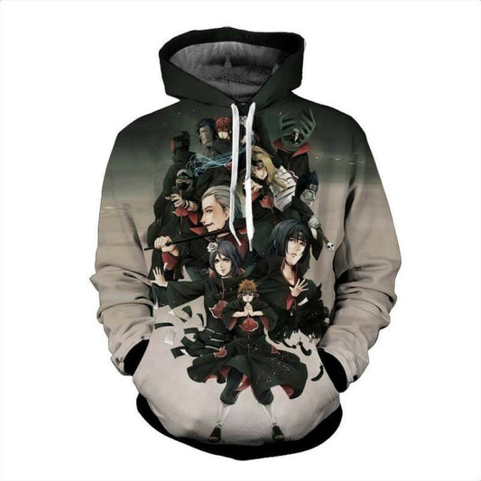 Naruto Hoodie - Team Akatsuki 3d Hoodie - Jacket Moonbestprint