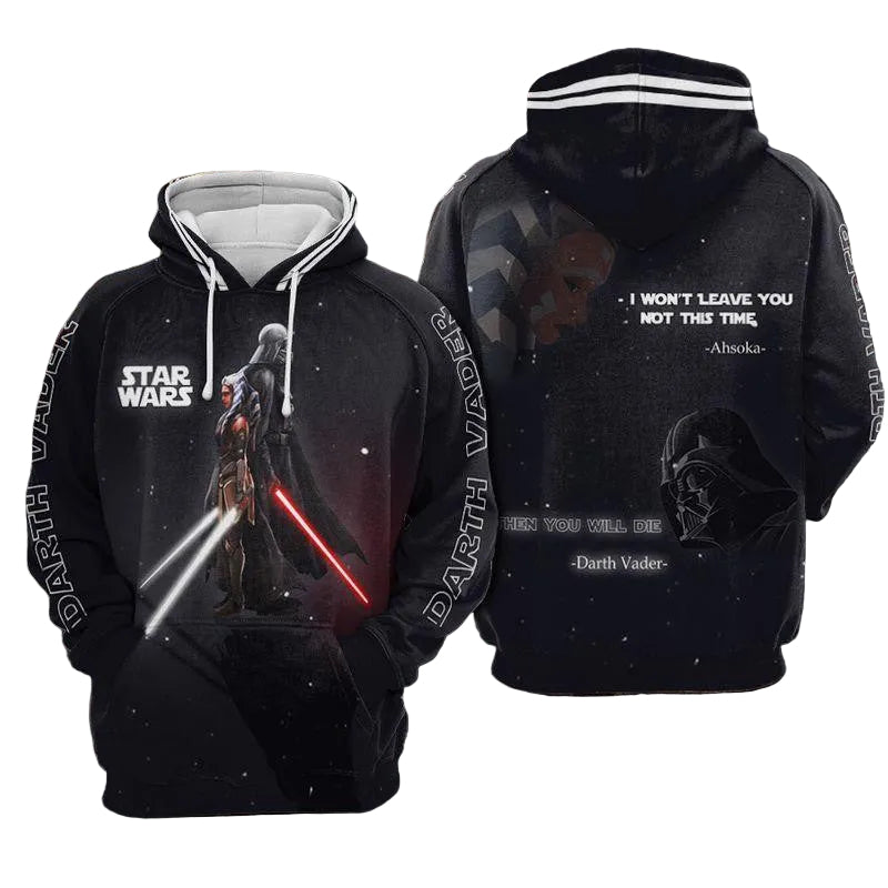 Star Wars Darth Vader And Ahsoka, I Wont Leave You Not This Time All Over Print Hoodie Moonbestprint