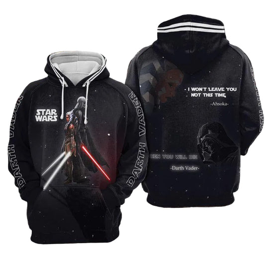 Star Wars Darth Vader And Ahsoka, I Wont Leave You Not This Time All Over Print Hoodie Moonbestprint